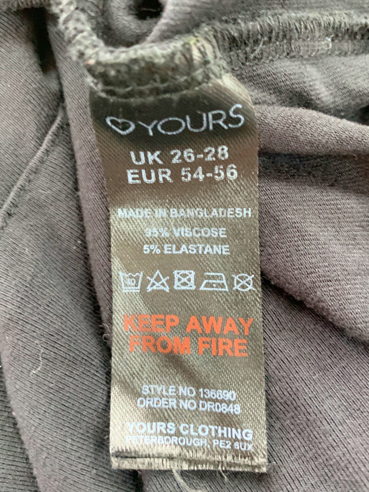 Yours Black Sleeveless Tunic Dress with Pockets UK 26-28