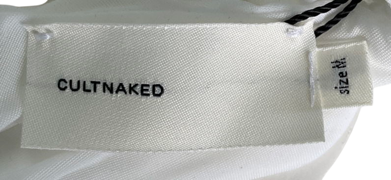 cultnaked White Mesh Ruched Strappy Halter Neck Top UK M