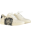 Hermès White White/ Black Quicker "H" Logo Trainers UK 2.5 EU 35.5 👠