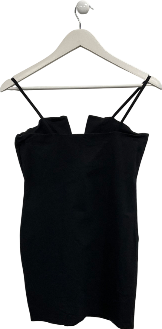 Ego Black Strappy Stretch Mini Dress UK 14