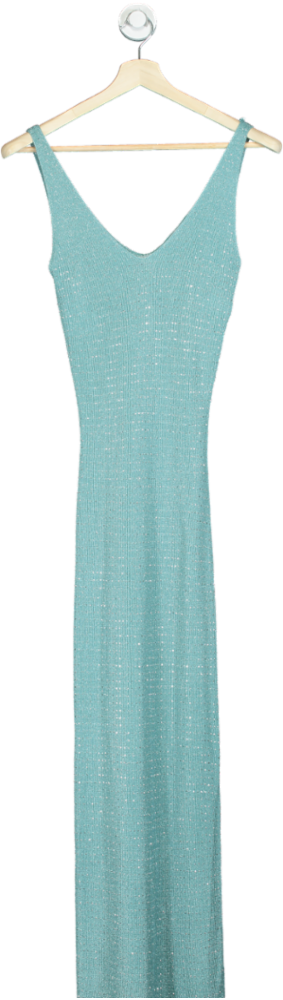 Fashion Nova Aqua Sleeveless Maxi Dress UK S