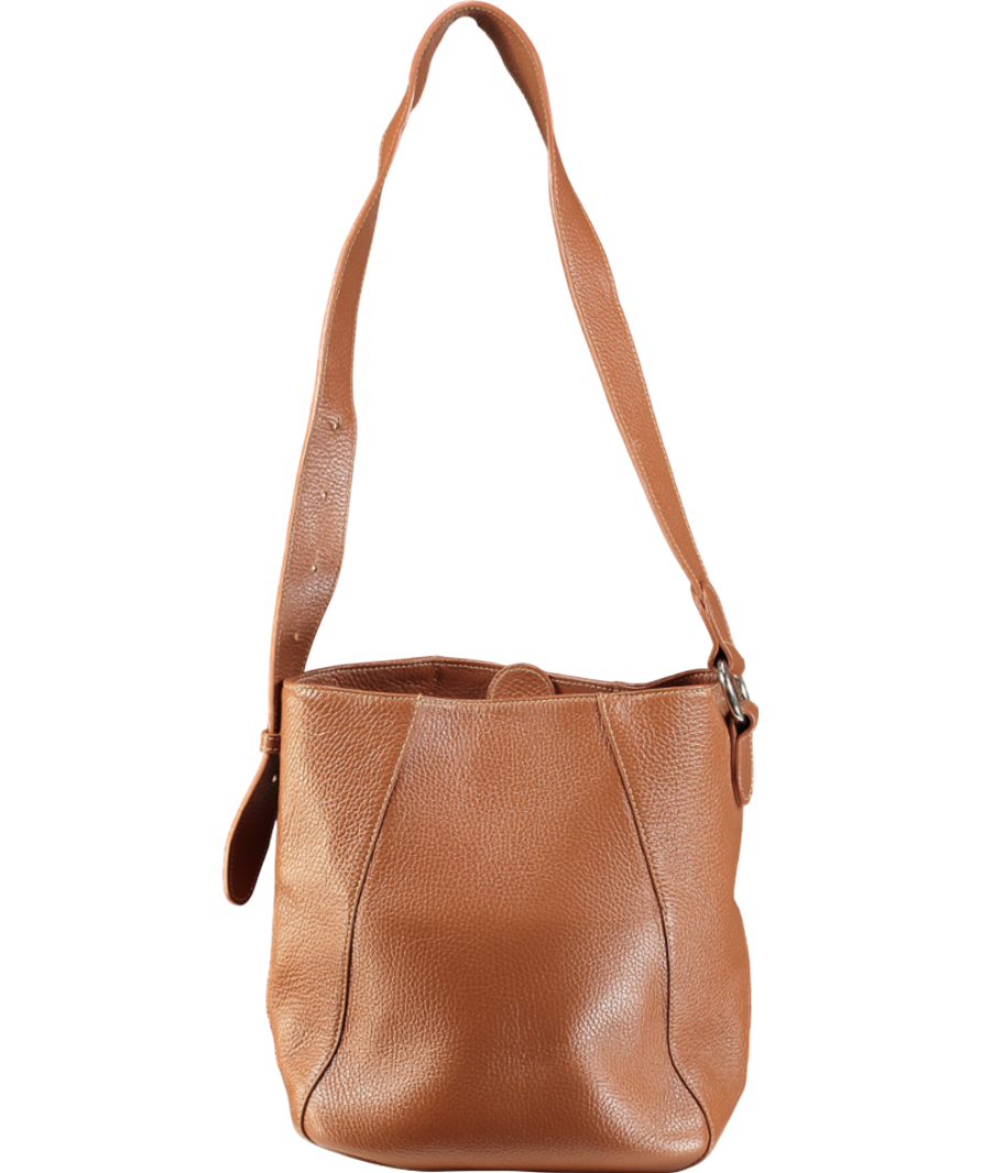 Ruskin Brown Luxury Italian Full Grain Leather The Bennet Bucket In Bracken