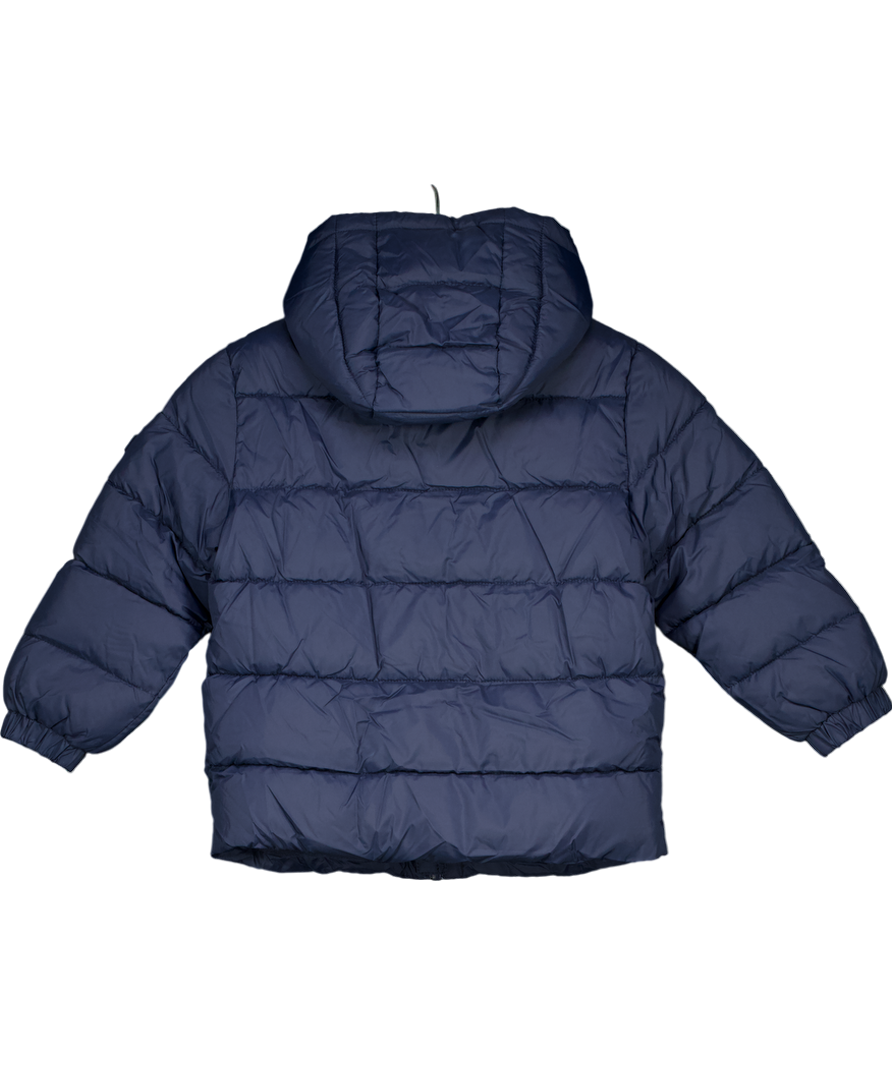 MANGO Blue Hood Quilted Coat 6 Years