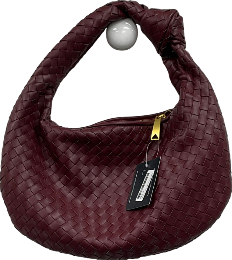 Red Woven Knot Handle Grab Bag