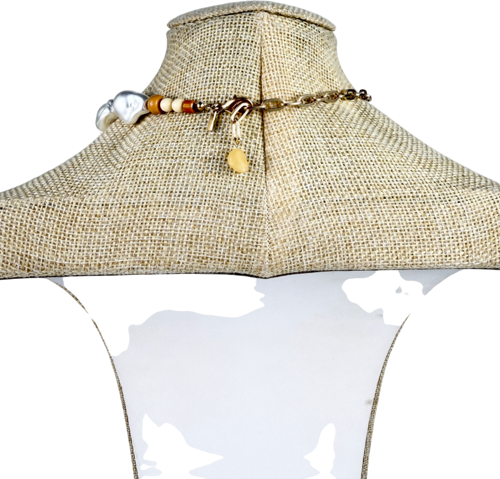 Pilgrim Cream Sun Necklace One Size
