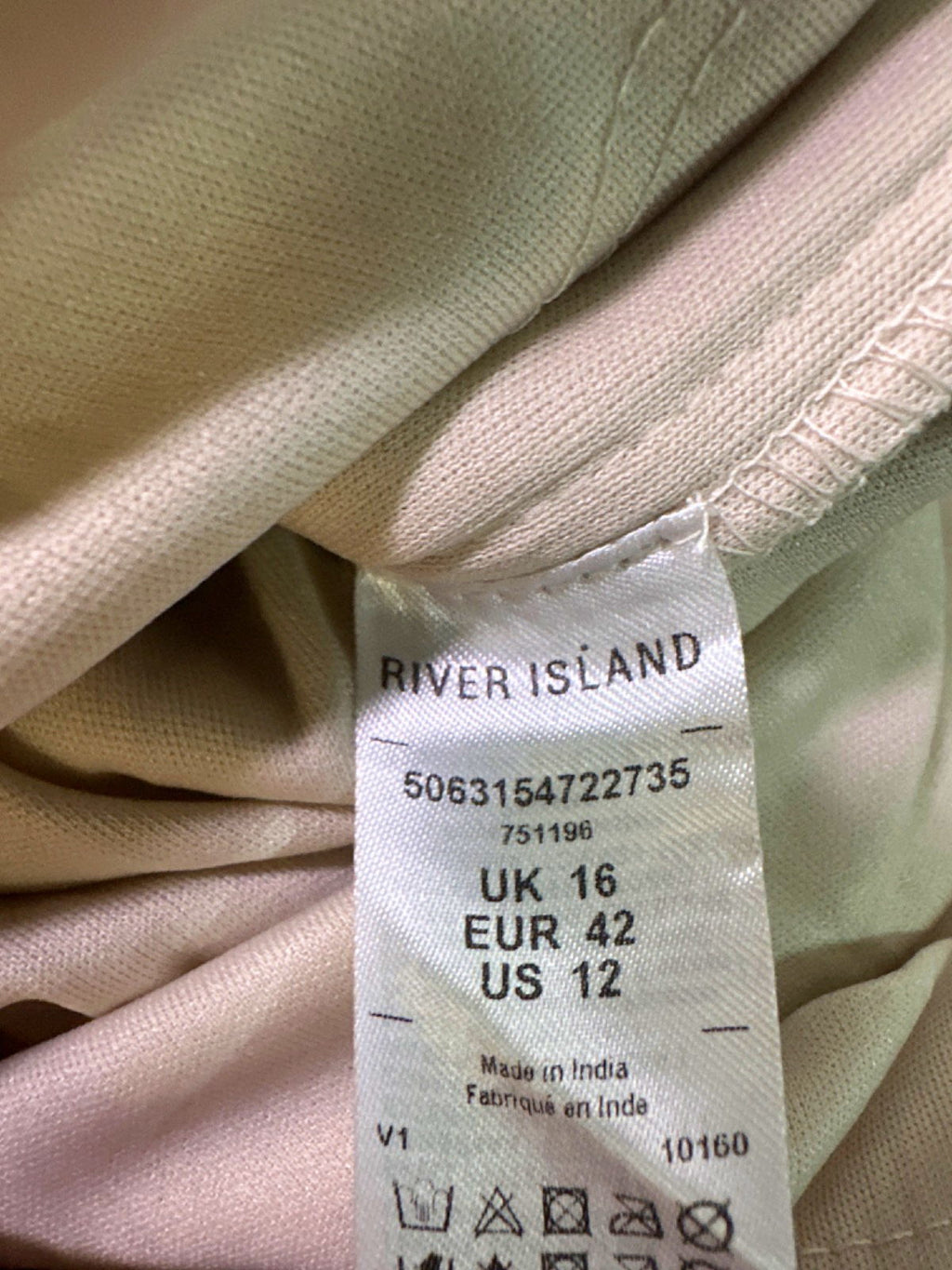 River Island Silver Sequin Skirt UK 16