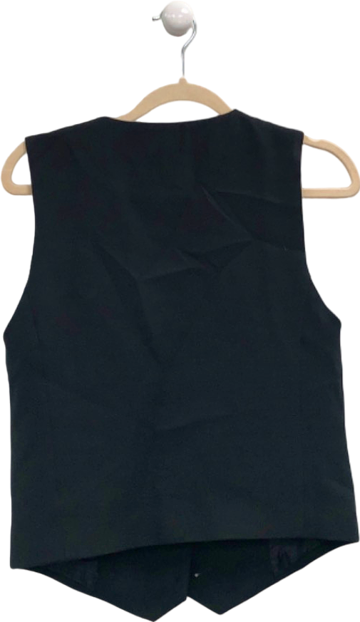 New Look Black Tall Button-Up Waistcoat UK 8