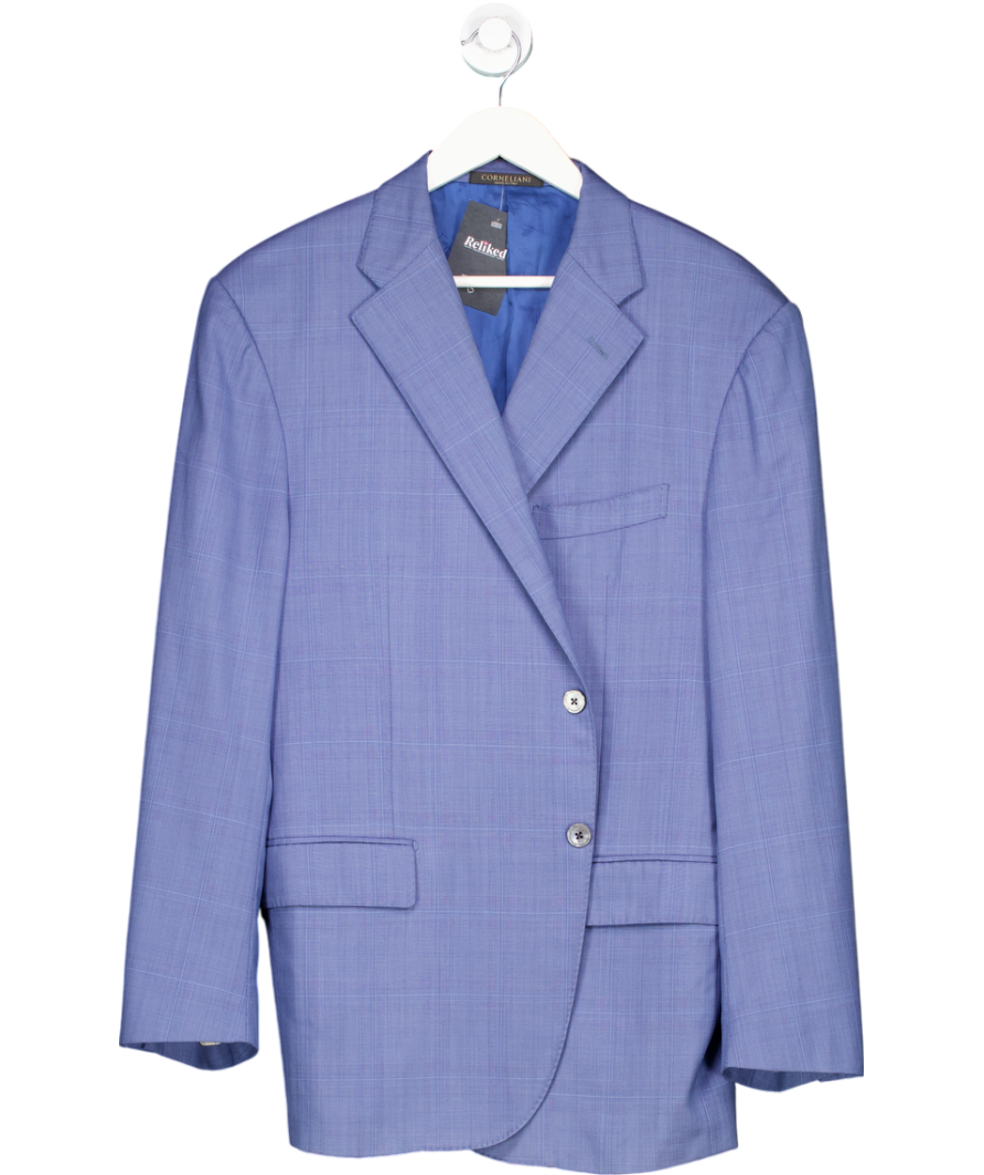 Corneliani Blue Virgin Wool Blazer UK XL