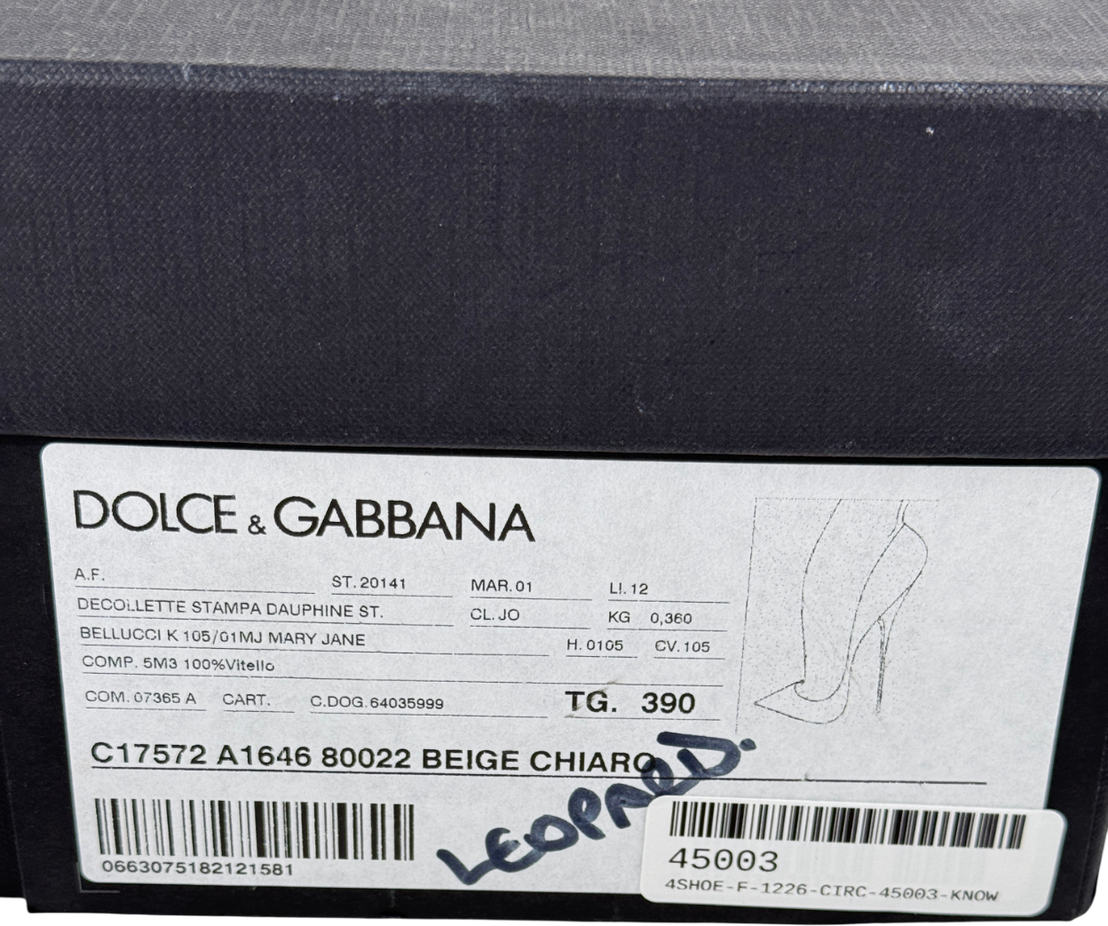 DOLCE & GABBANA Brown Leopard-print Heeled Pumps UK 6 EU 39 👠