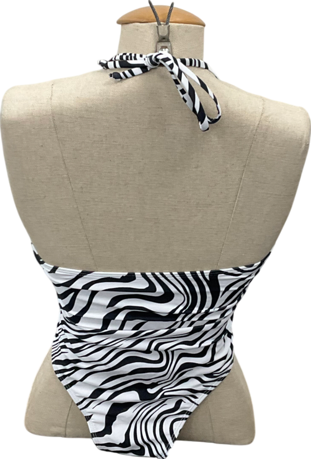 Aria Cove White Zebra Swimsuit UK 8