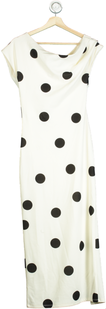 River Island White Polka Dot Dress UK 6