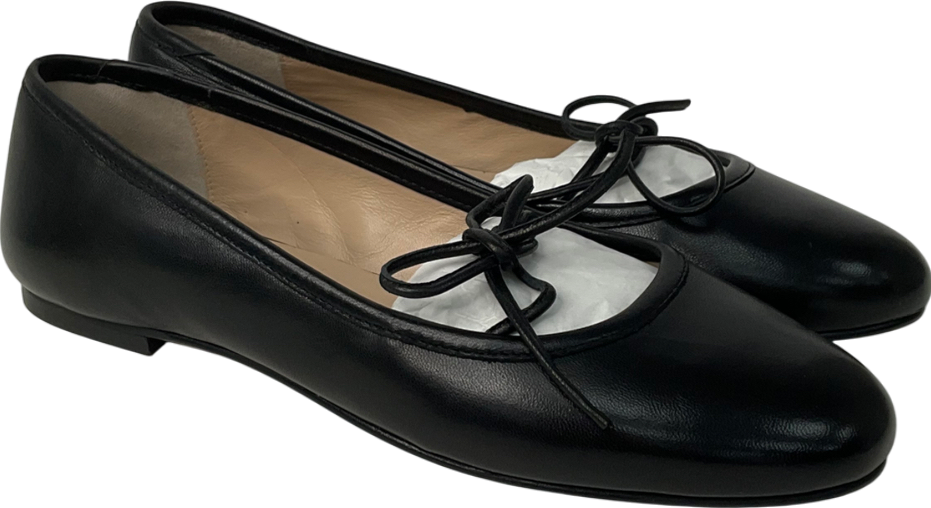 rosae Black Leather Tie Up Pumps UK 5 EU 38 👠