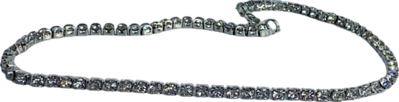Silver Rhinestone Tennis Bracelet