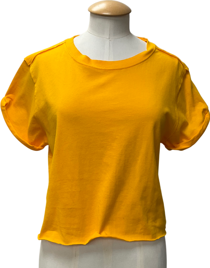 Free People We The Free Yellow Be My Baby Tee UK S