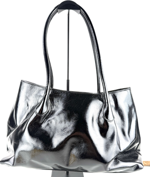 Topshop Black Toby Tubler Handle Tote Bag