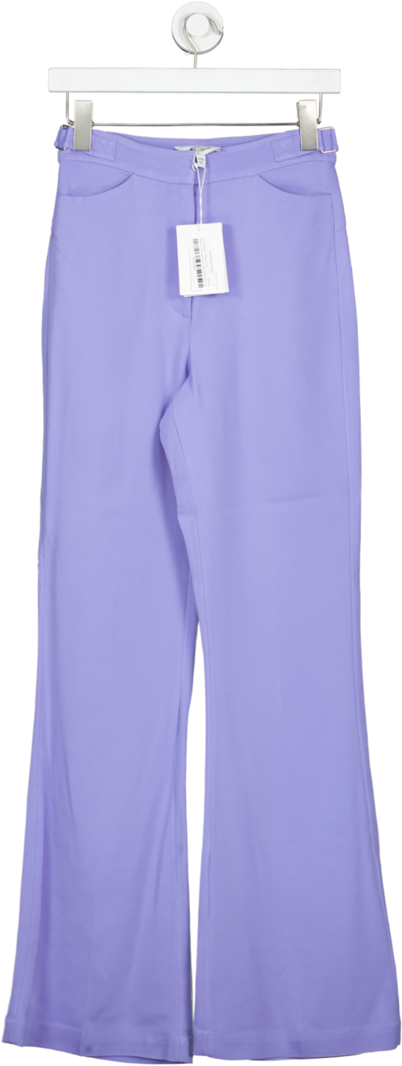 & Other Stories Purple Tailored Flared Trousers UK 6