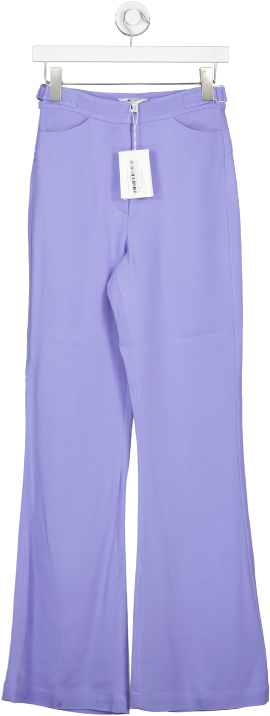 & Other Stories Purple Tailored Flared Trousers UK 6