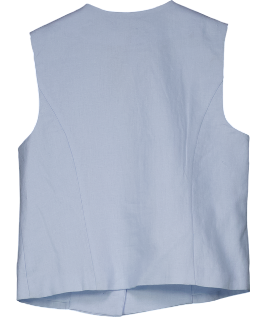 Mint Velvet Blue Linen Starfish Top UK 10