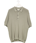 Industrie Green Crochet Short Sleeve Polo UK XL