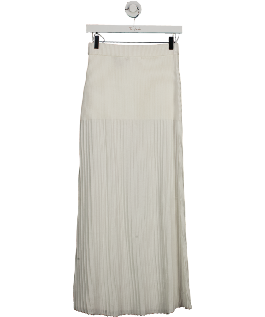 4th & Reckless White Knit Maxi Skirt UK 8
