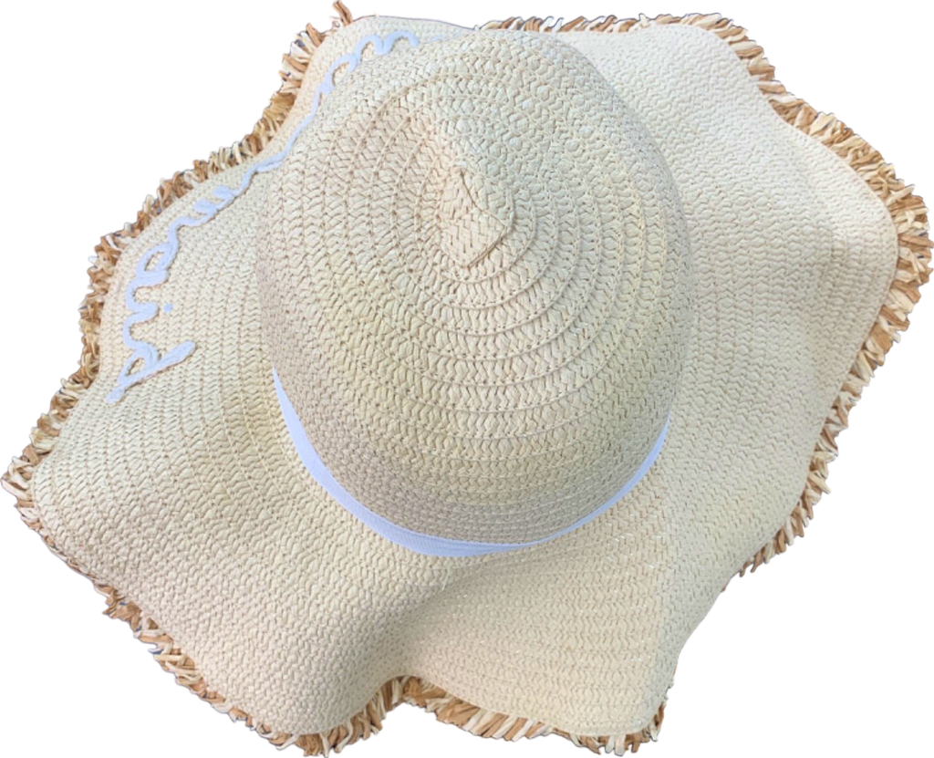 South Beach Beige Bridesmaid Floppy Sun Hat One Size