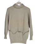 Joseph Grey 100% Wool Ribbed Turtleneck Jumper UK S