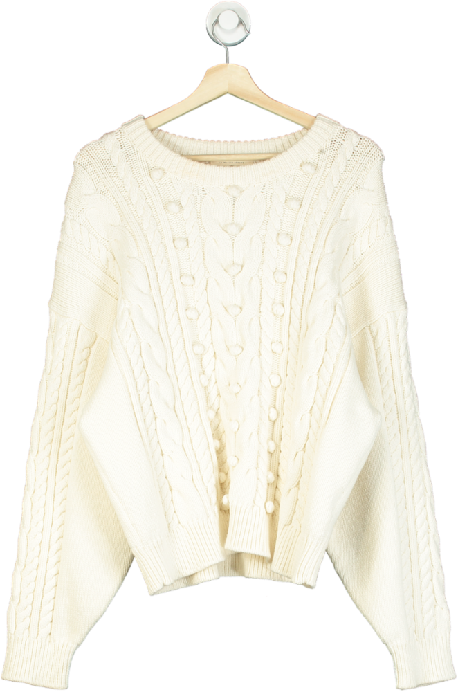 Sézane Cream Cable Knit Jumper XL