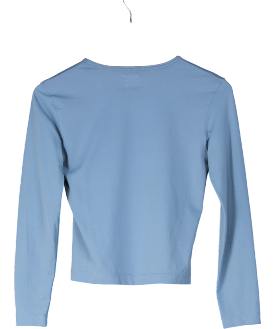 Miss Sixty Blue Fitted Long Sleeve Tee UK M