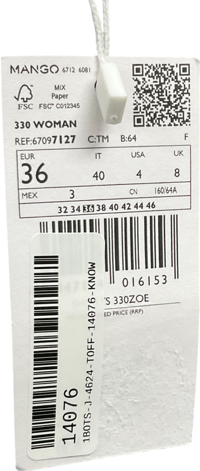 MANGO Blue High Waist Straight Shorts UK 8