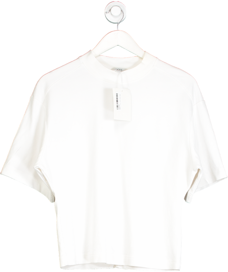cos White Clean Cut T-shirt UK M