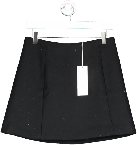 Arket Black Wool Blend Mini Skirt UK 10