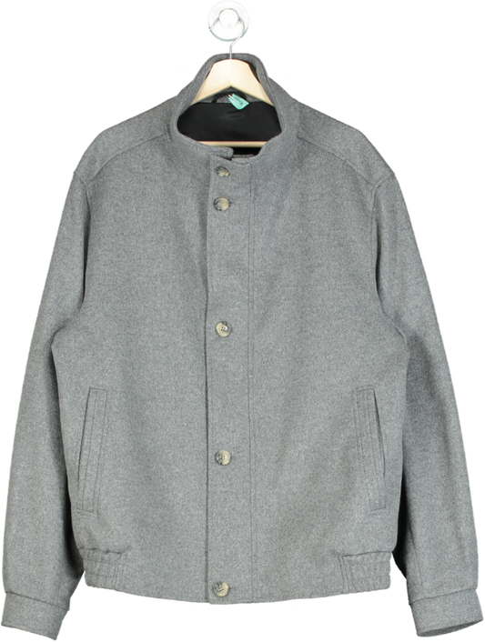 Balmain Grey Wool Cashmere Jacket UK 60