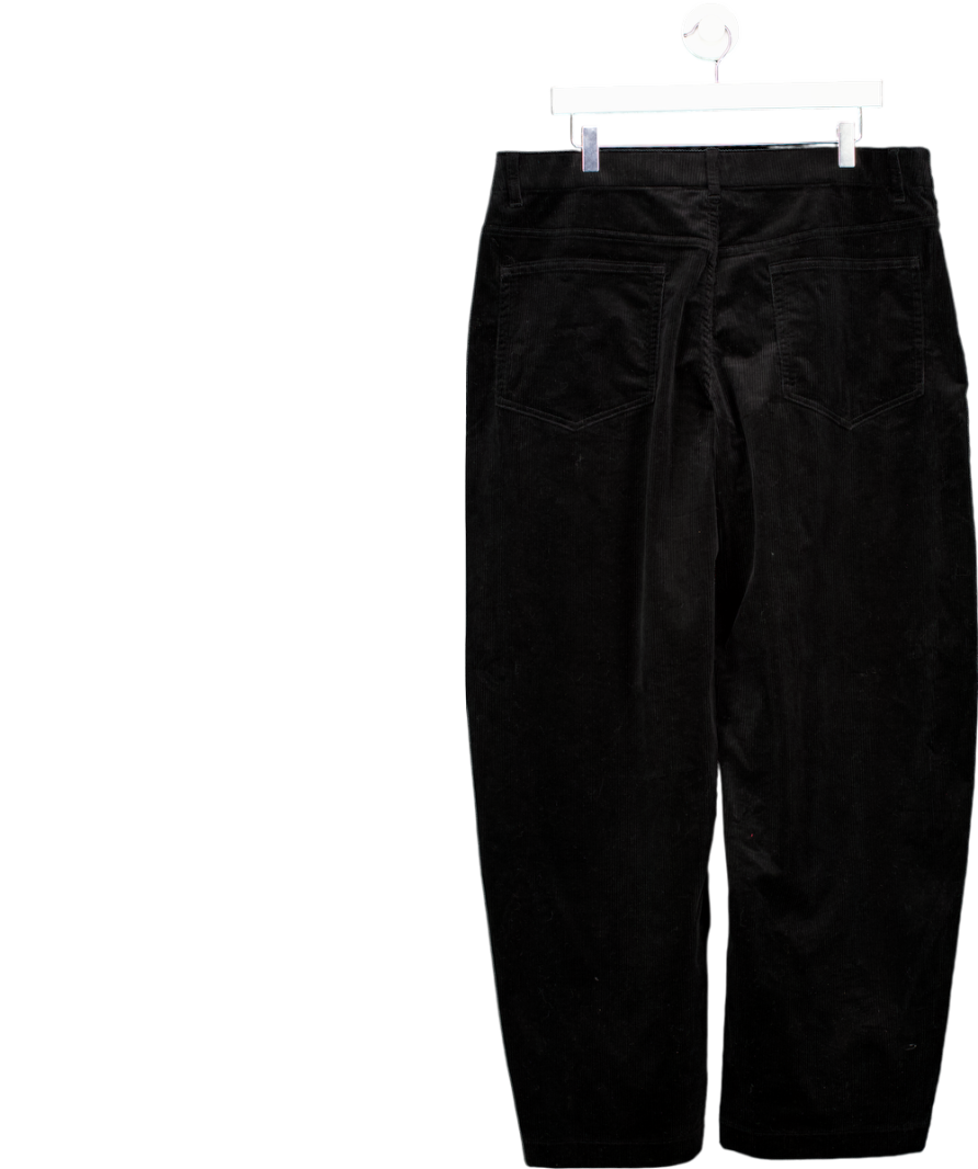 Uniqlo X Comptoir Des Cotonniers. Black Corduroy Barrel Leg Trousers UK XXL
