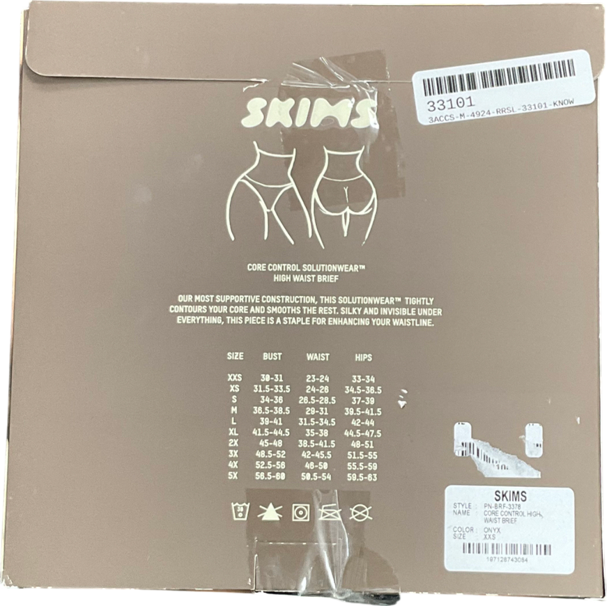 SKIMS Black Core Control High Waist Brief In Onyx UK XXS