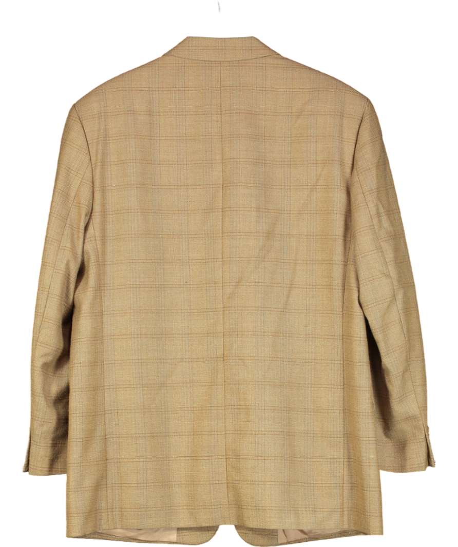 Van Tilberg Brown Checked Wool Blend Jacket UK L/XL