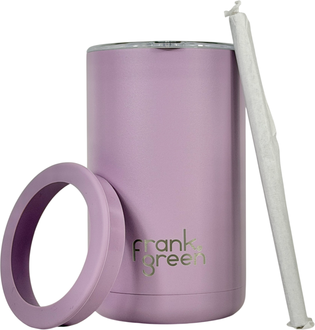 Frank Green Purple Iced Coffee Cup With Straw One Size