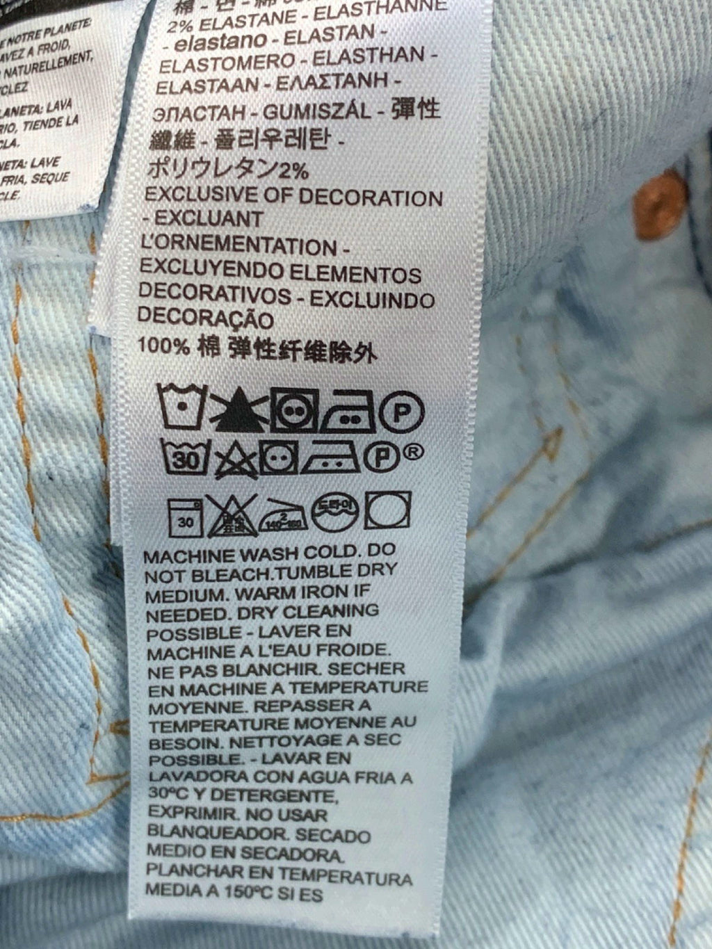 Levi's Blue Original Riveted 512 Jeans W 32