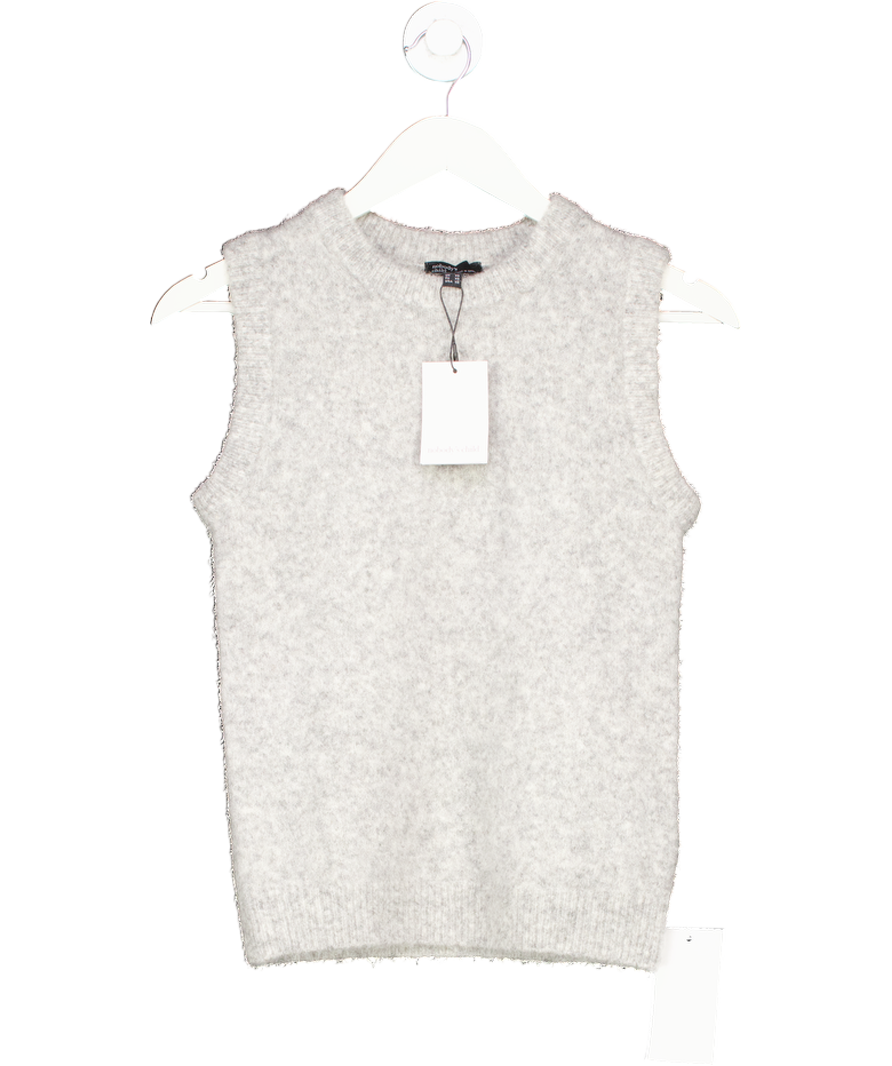 Nobody's Child Grey Alpaca Wool Blend Knitted Vest UK XS