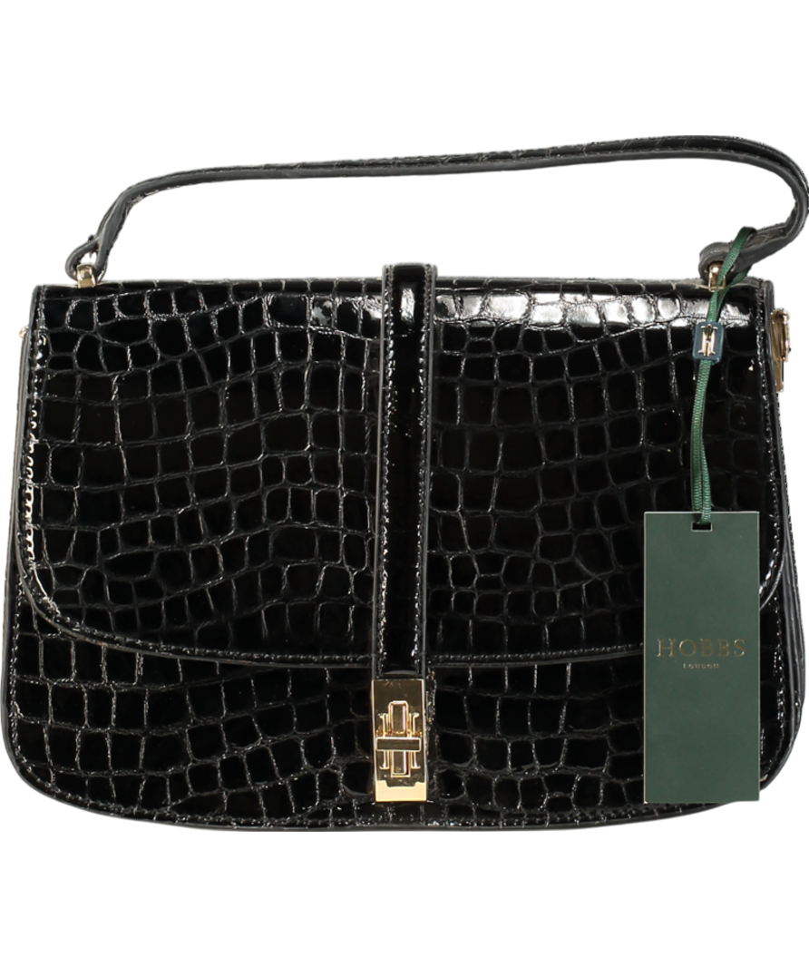 Hobbs Black Larissa Leather Crossbody Bag