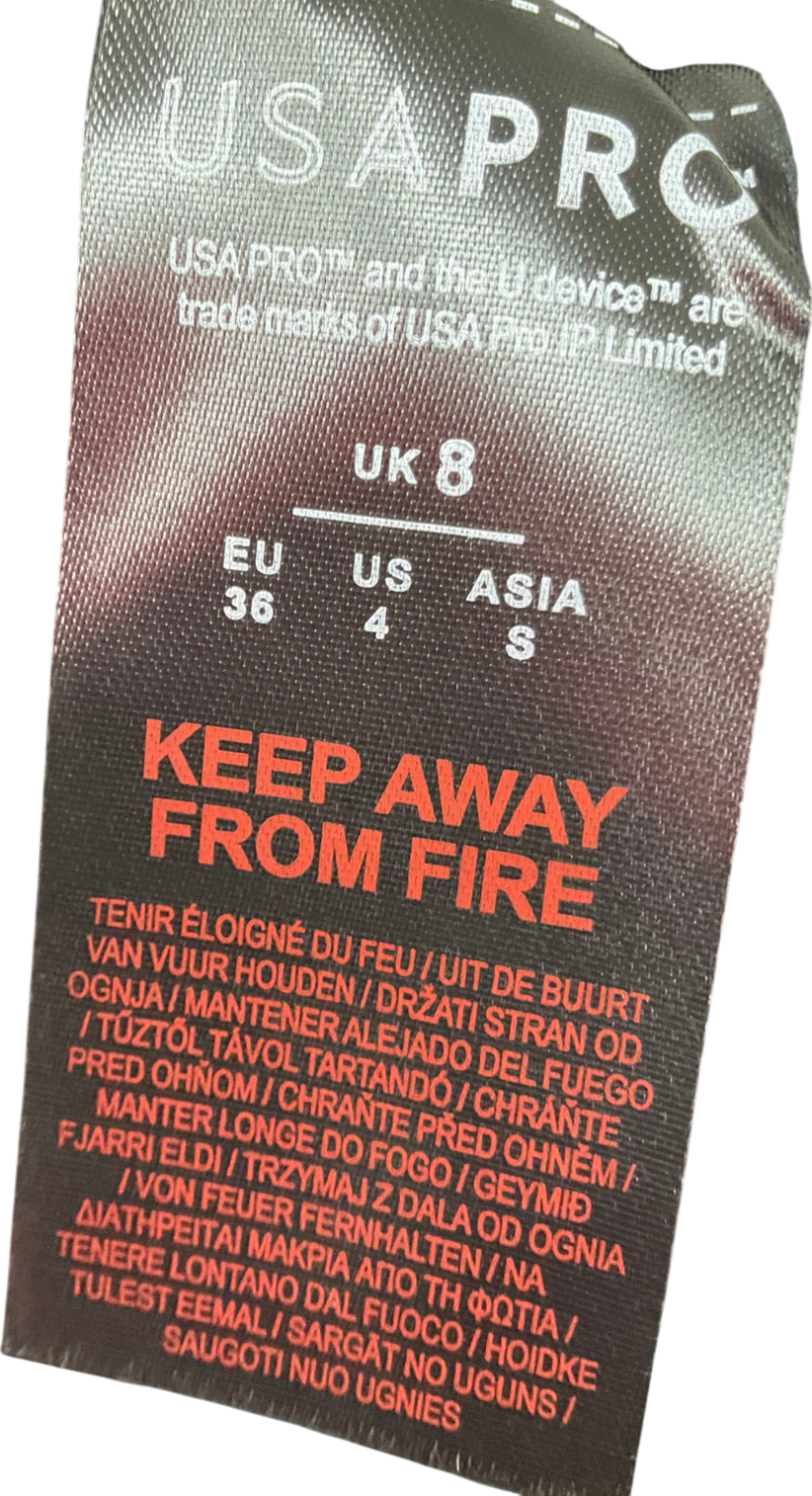 usa pro Black V Front Leggings UK 8