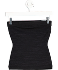 cos Black Sparkly Textured Bandeau Knit Top UK XS