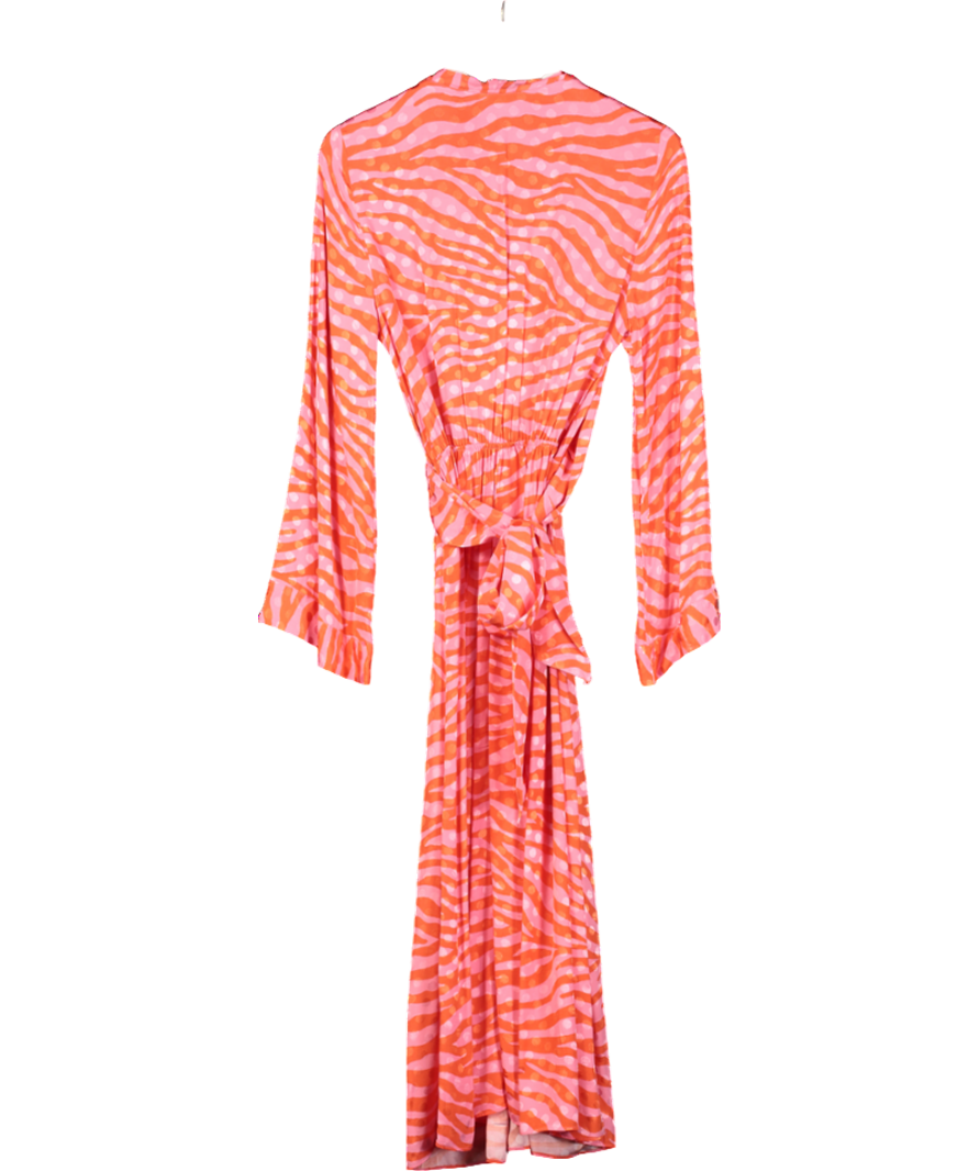 River Island Pink Animal Print Maxi Dress UK 12