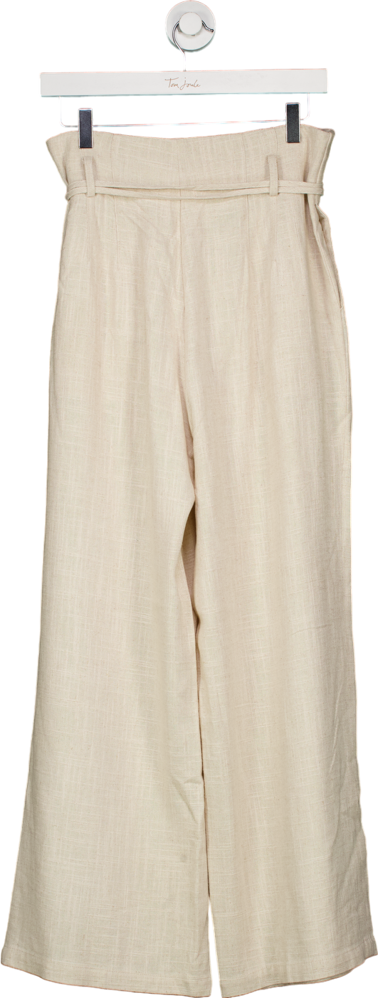 MOTF Beige Wide Leg Trousers UK M