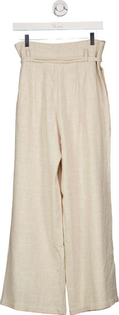 MOTF Beige Wide Leg Trousers UK M