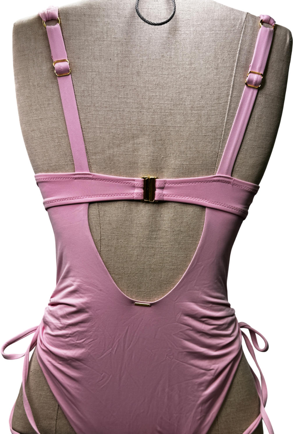 BOUX AVENUE Valentina Ruched Super Push Up Swimsuit - Pink UK 32C