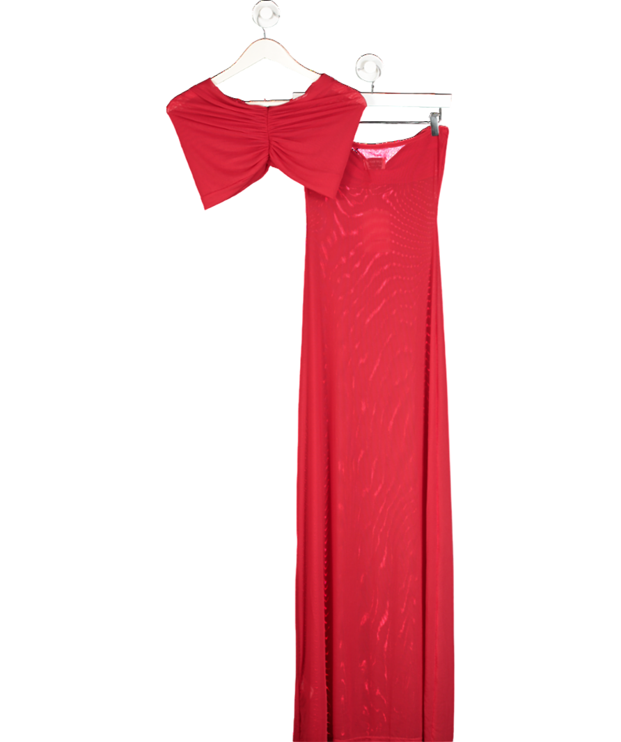 Peppermayo Red Ottilie Mesh Maxi Dress UK 10