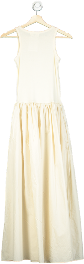 PLN Seoul Cream Sleeveless Maxi Dress