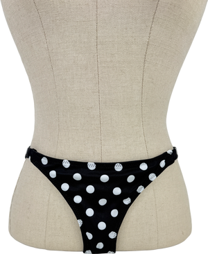 Caroline Constas Mykela Bikini Bottoms Black Polka Dot UK XS