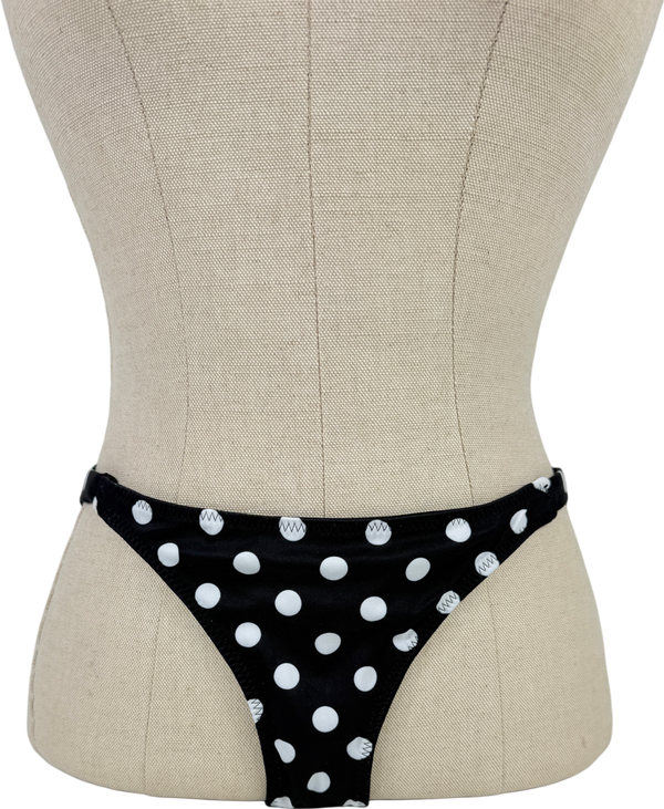 Caroline Constas Mykela Bikini Bottoms Black Polka Dot UK XS