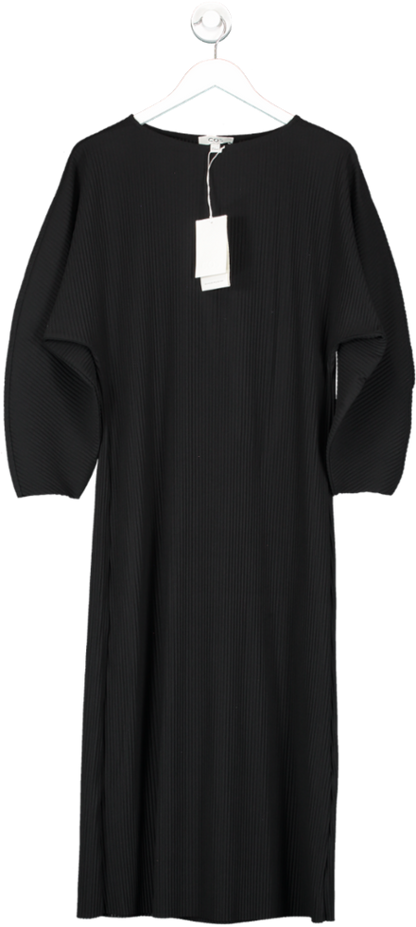 cos Black Pleated Midi Dress BNWT UK S